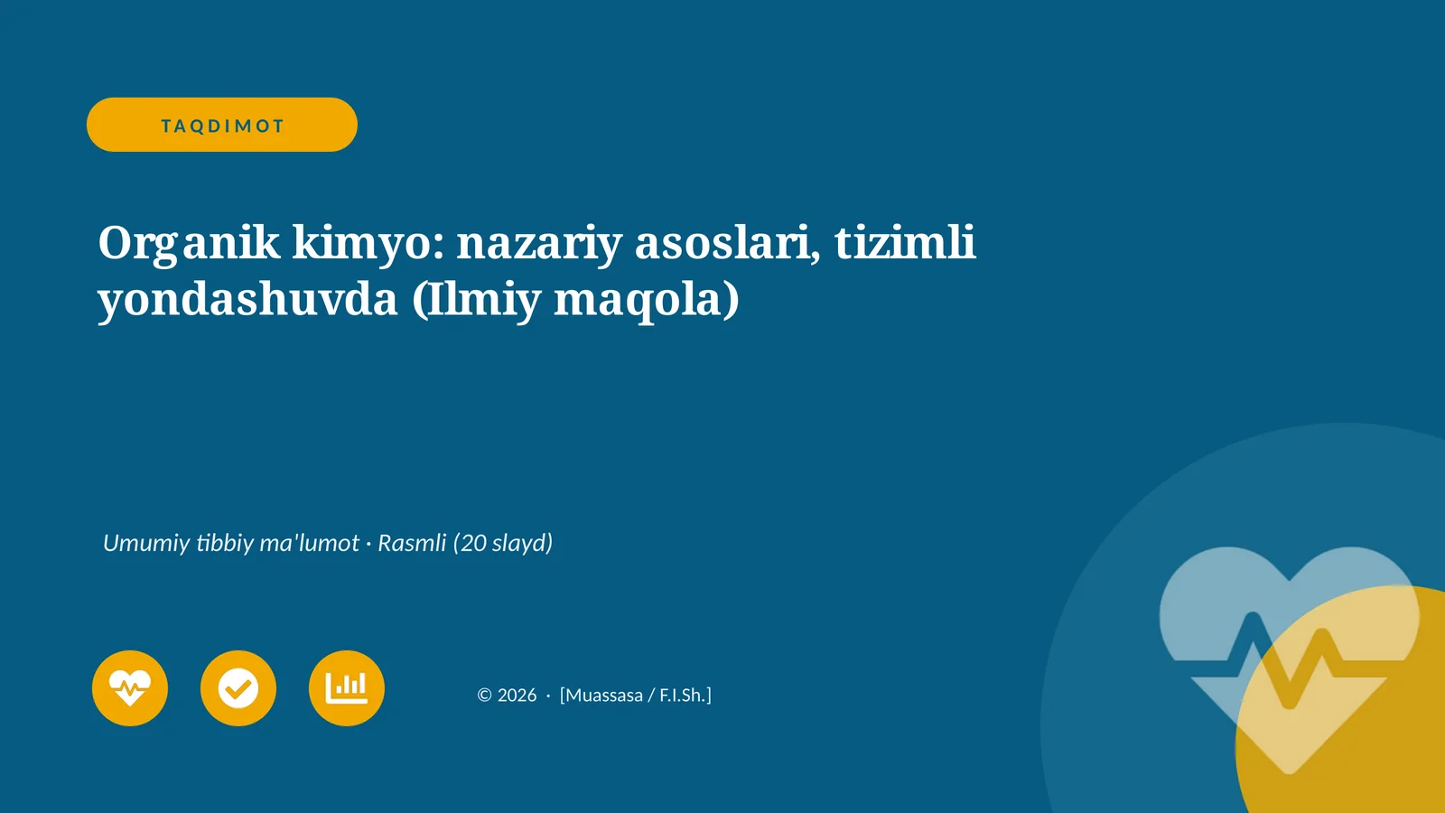 Organik kimyo: nazariy asoslari, tizimli yondashuvda (Ilmiy maqola)