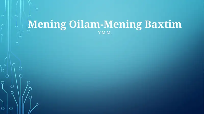 Mening Oilam-Mening Baxtim