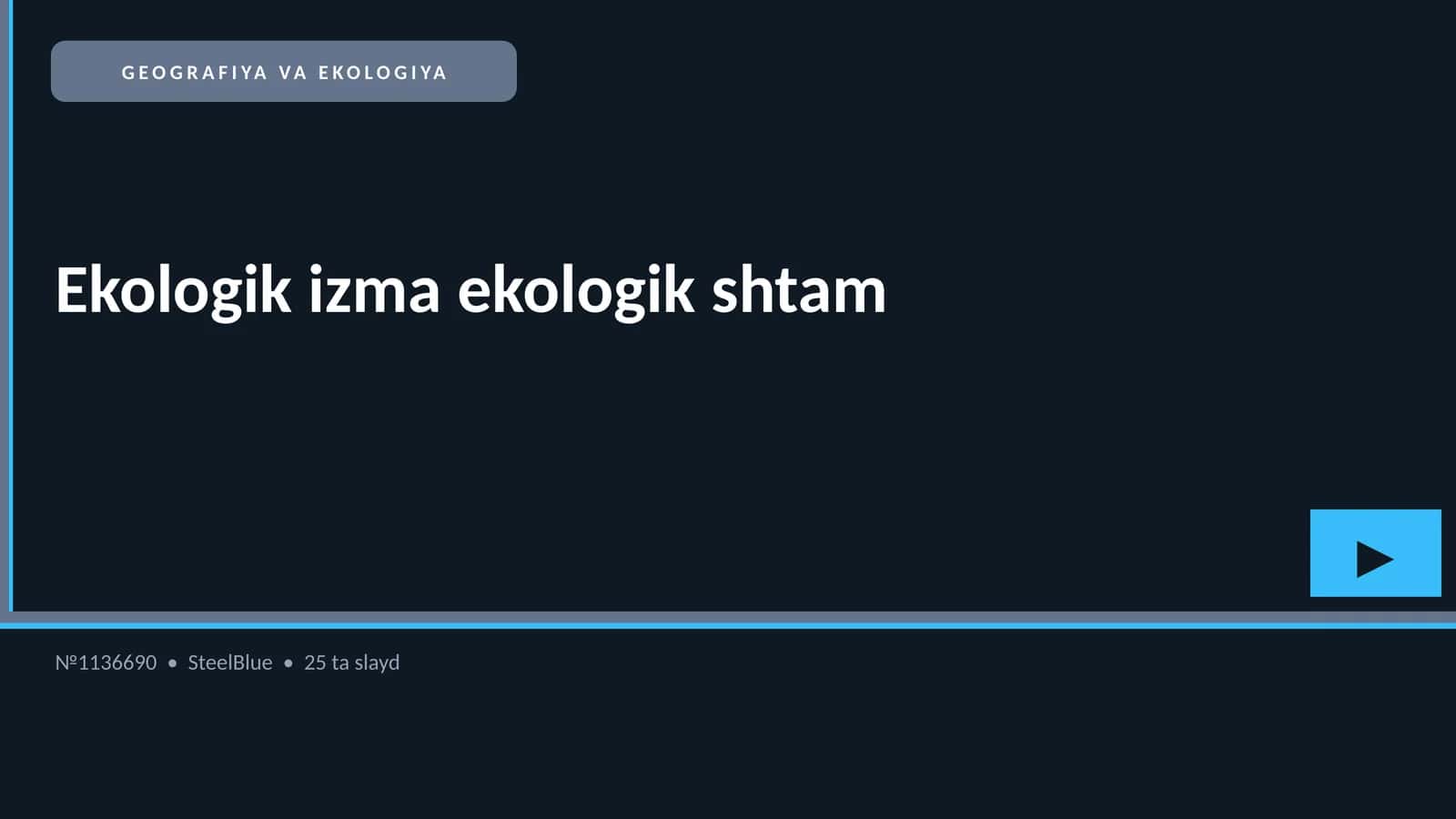 Ekologik izma ekologik shtam