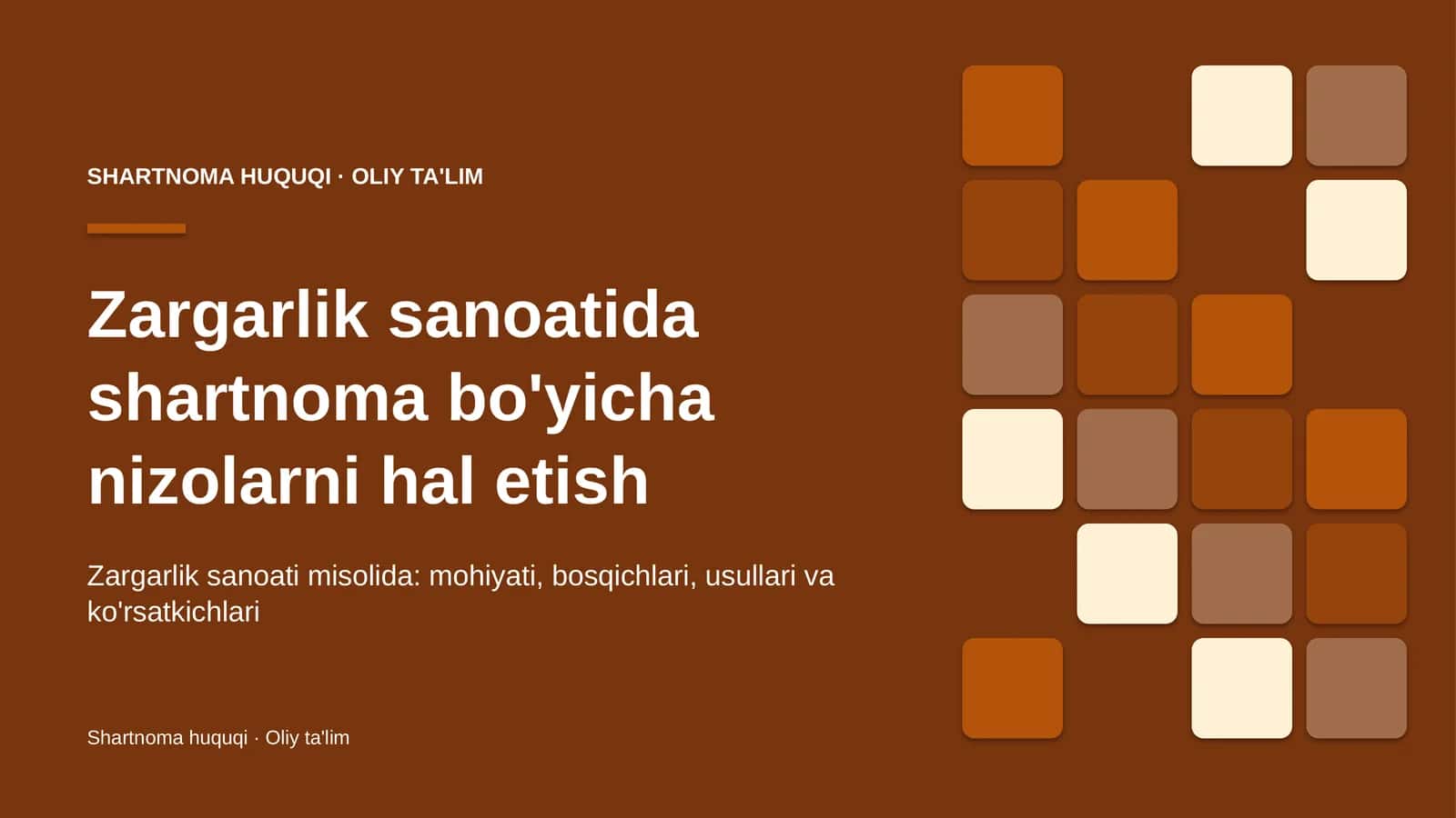 zargarlik sanoatida shartnoma bo'yicha nizolarni hal etish 4966