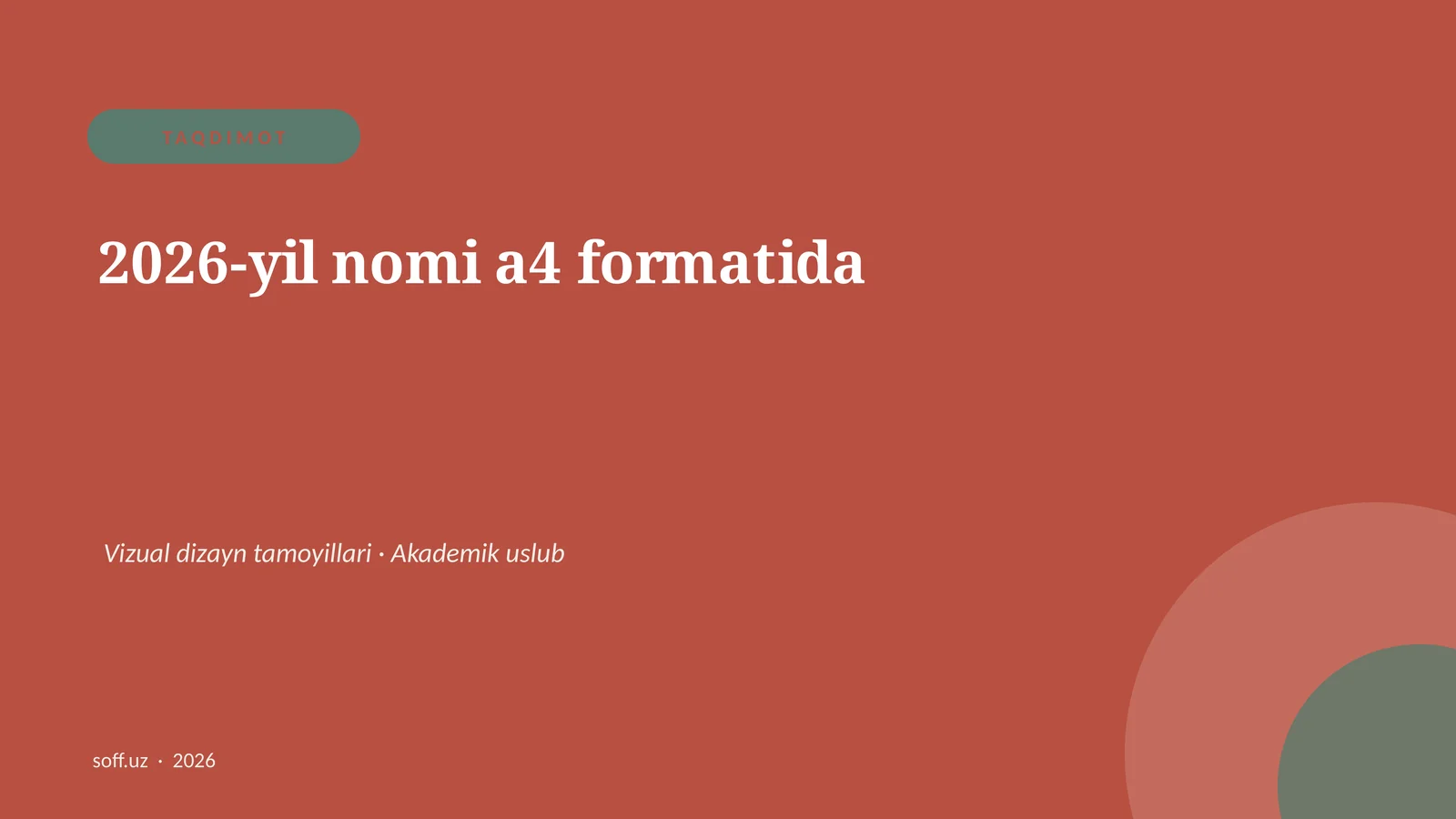 TAQDIMOT 2026-yil nomi a4 formatida