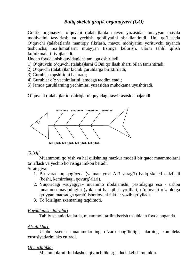 Baliq skeleti grafik organayzeri (GO)