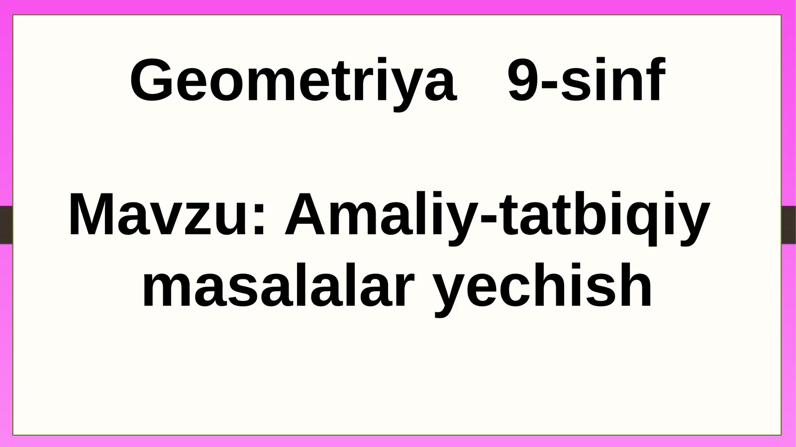 Geometriya 9-sinf