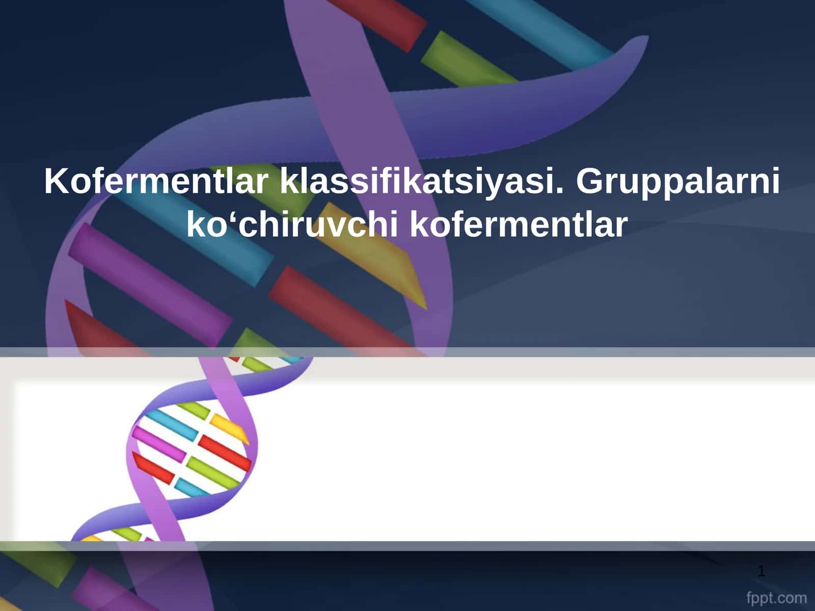 Kofermentlar klassifikatsiyasi
