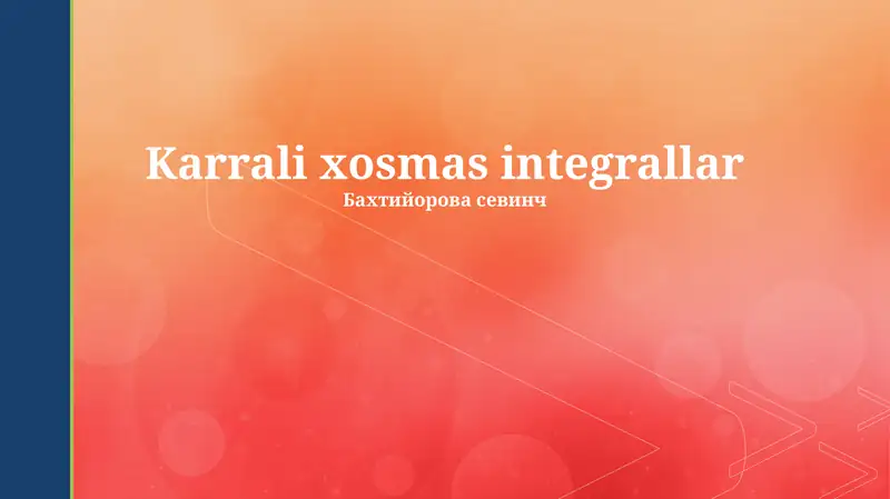 Ko‘p integrallarga kirish
