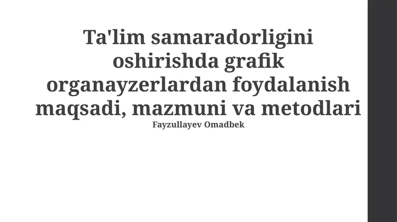 Grafik Tashkilotchilarning Maqsadi va Mazmuni