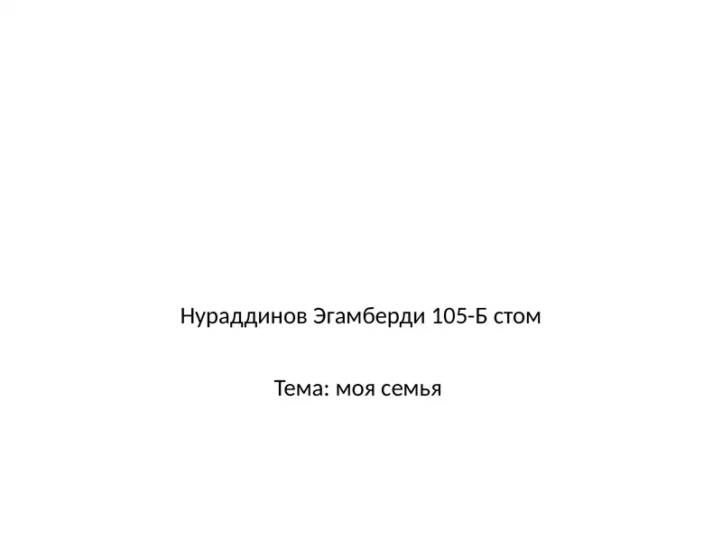 моя семья