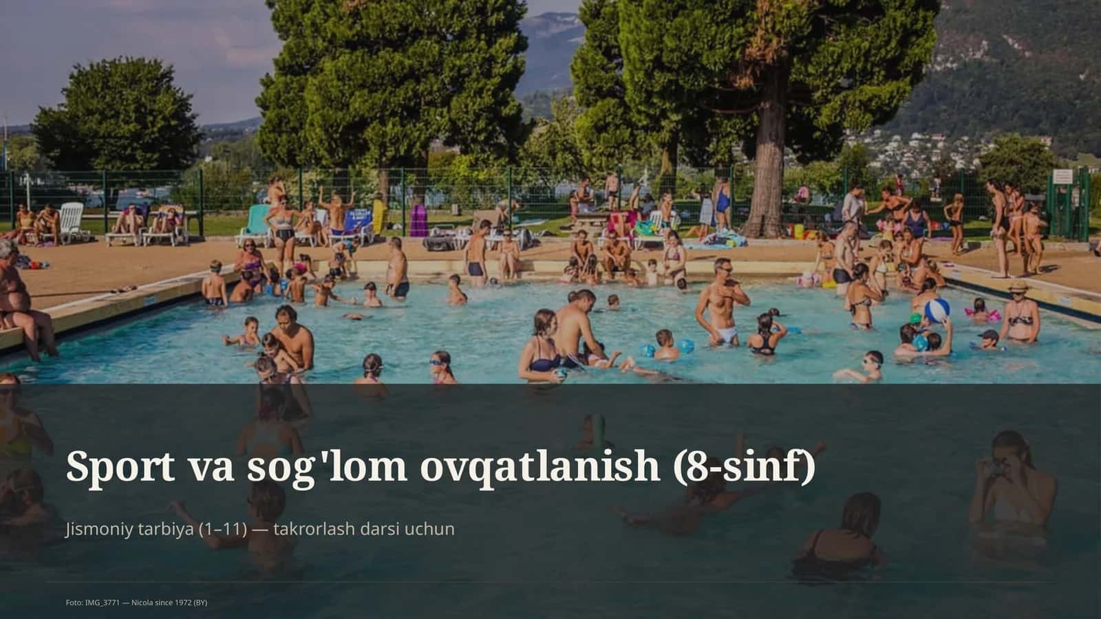 Sport va sog'lom ovqatlanish (8-sinf)