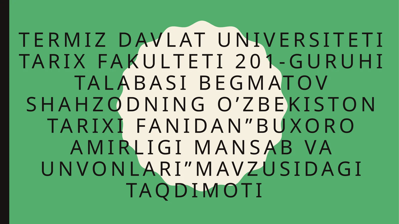 Buxoro Amirligi Mansab va Unvonlari