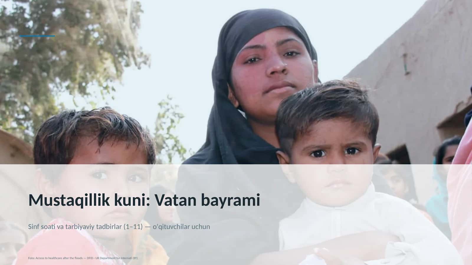 Sinf soati va tarbiyaviy tadbirlar (1– 11) — o'qituvchilar uchun