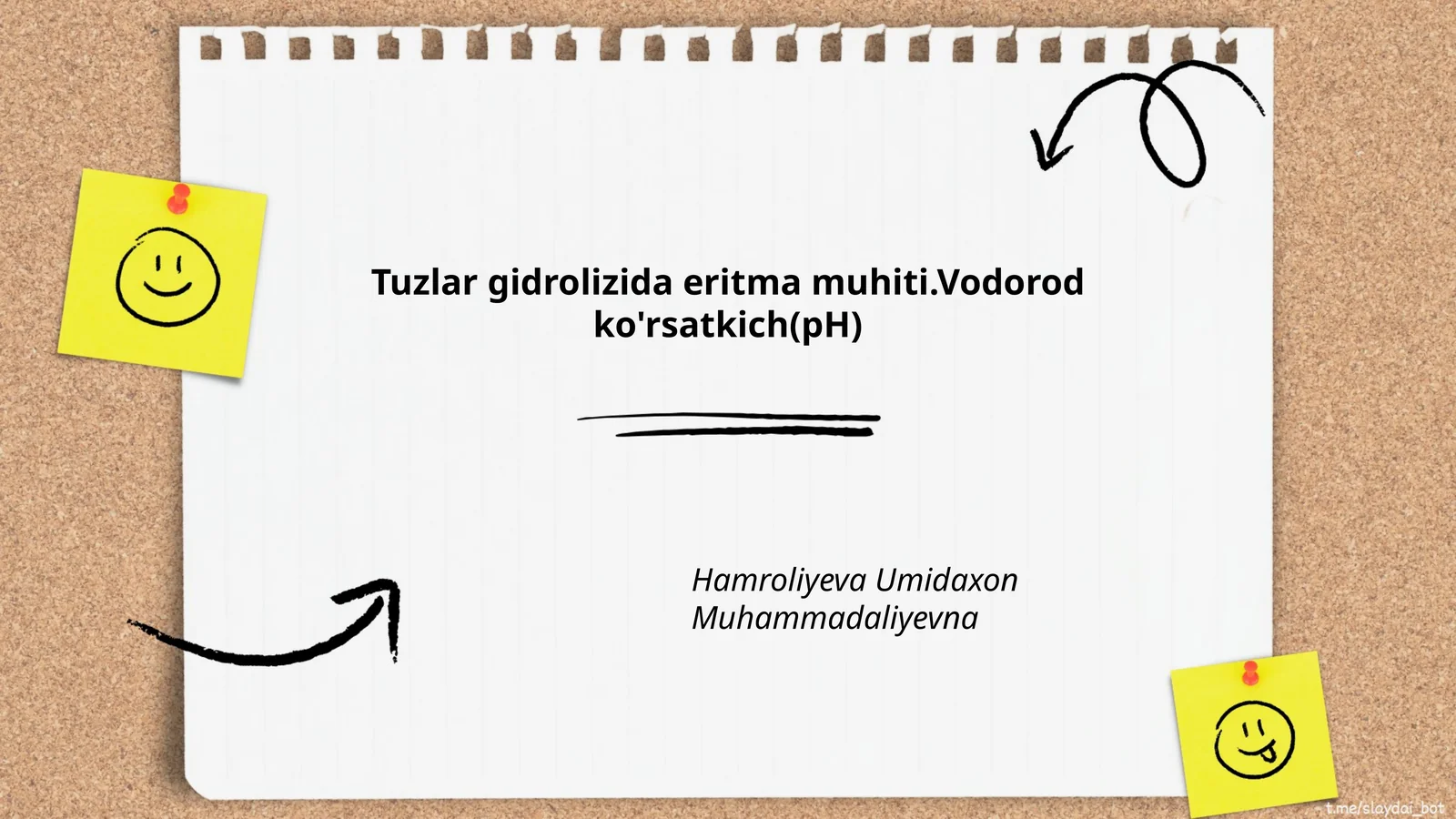 Tuzlar gidrolizida eritma muhiti.Vodorod ko'rsatkich(pH)