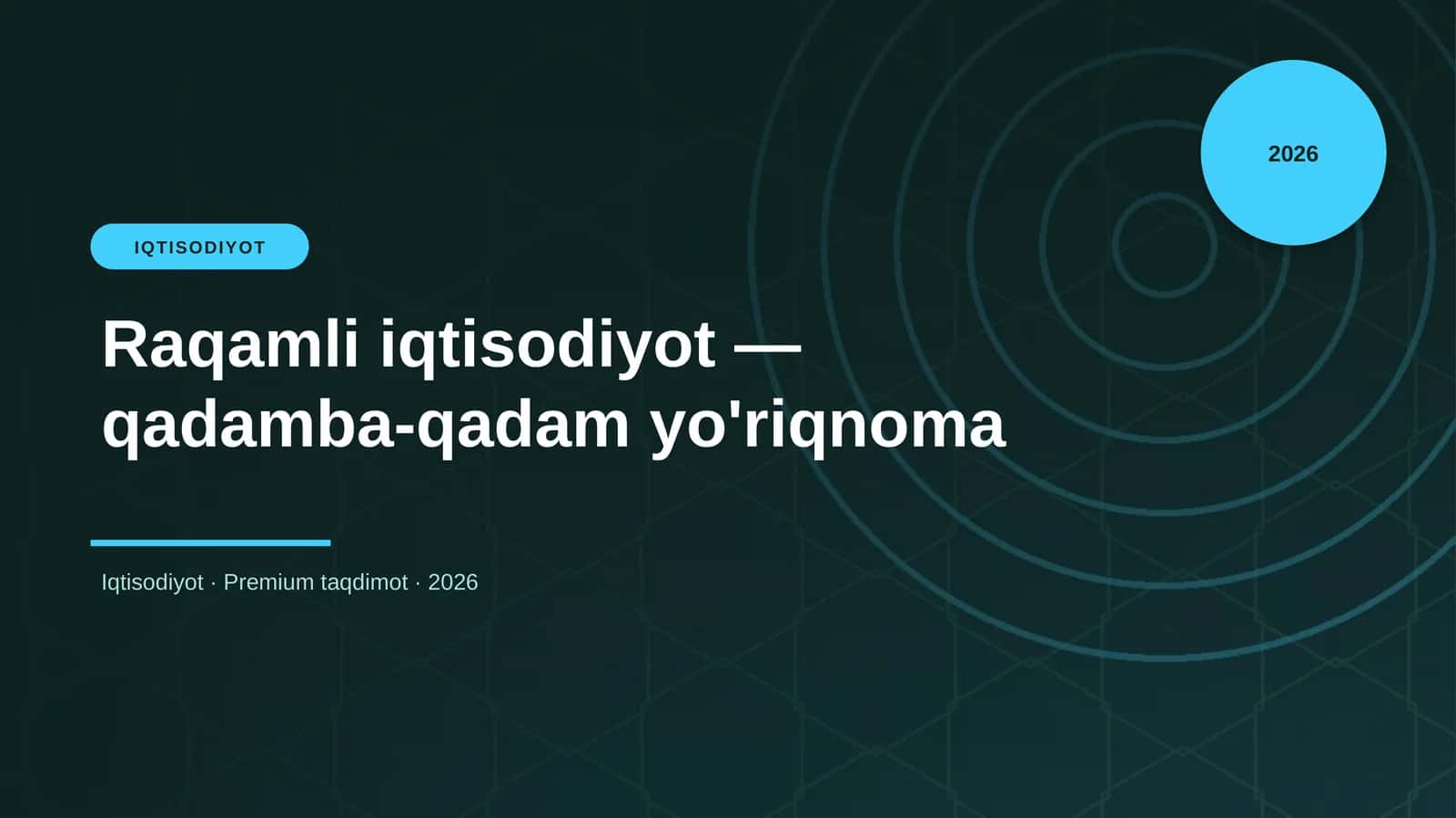 Raqamli iqtisodiyot — qadamba-qadam yo'riqnoma