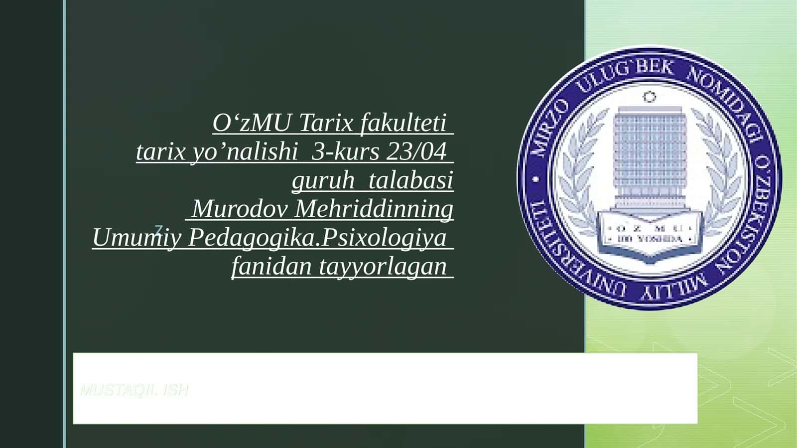 Taʻlim shakllari va metodlarining  amaliyotda qoʻllanilishi