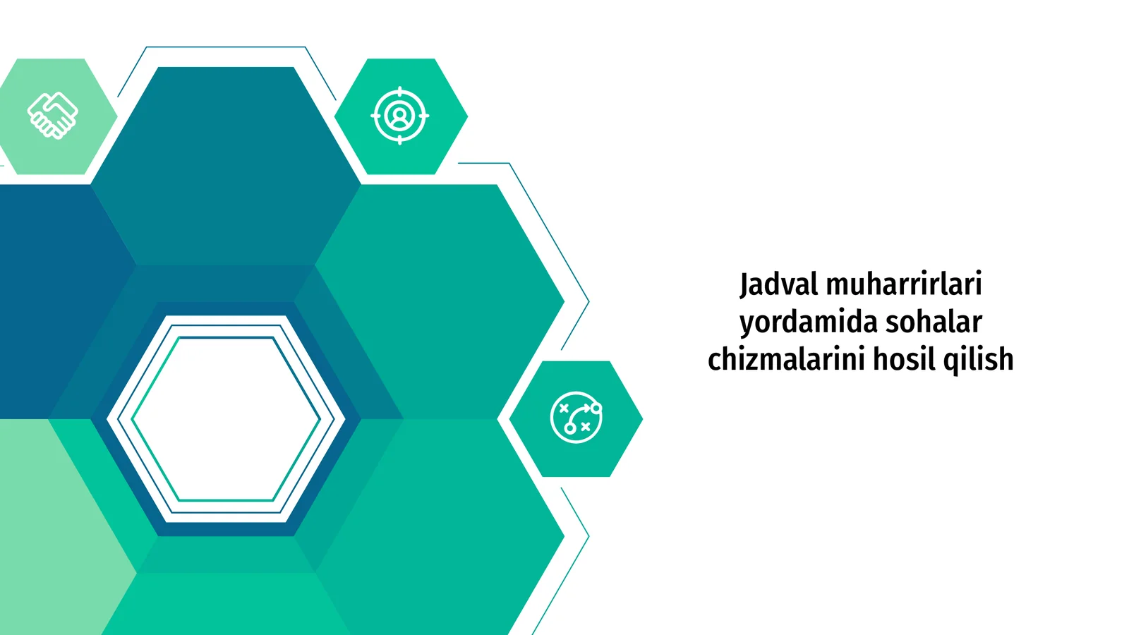 Jadval muharrirlari yordamida sohalar chizmalarini hosil qilish