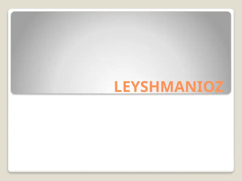 LEYSHMANIOZ