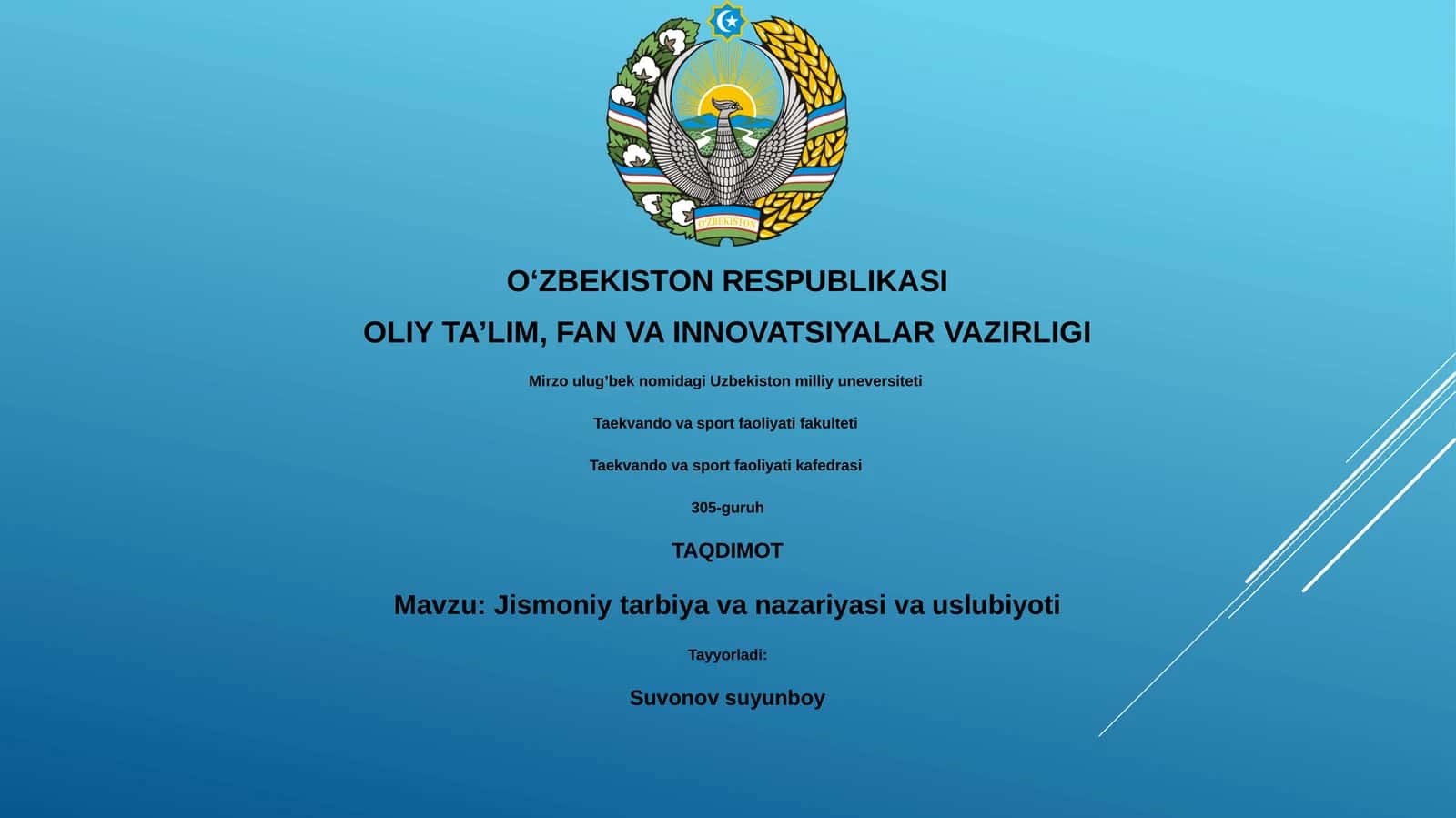 Jismoniy tarbiya va nazariyasi va uslubiyoti