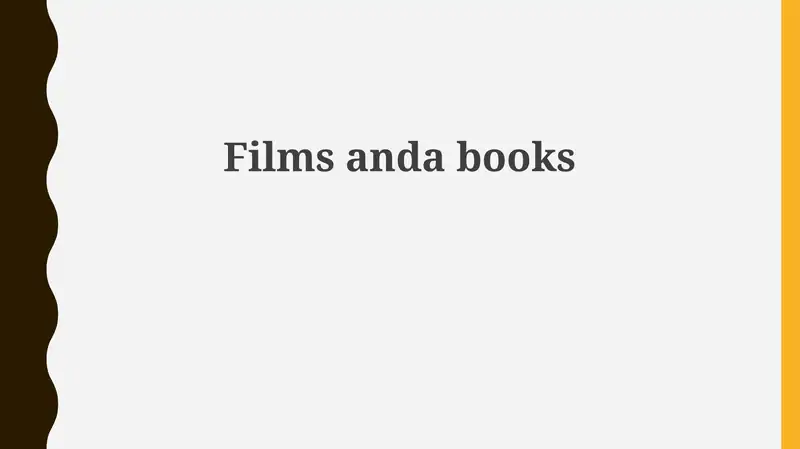 Narrative Crossroads: Film and Book Structures
