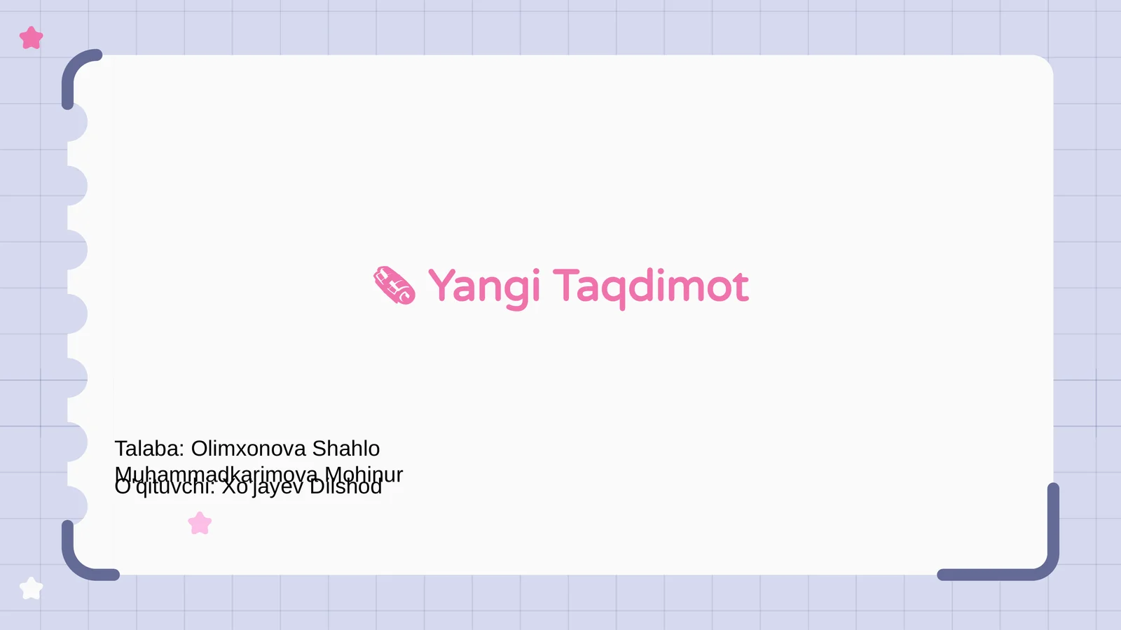Yangi Taqdimot
