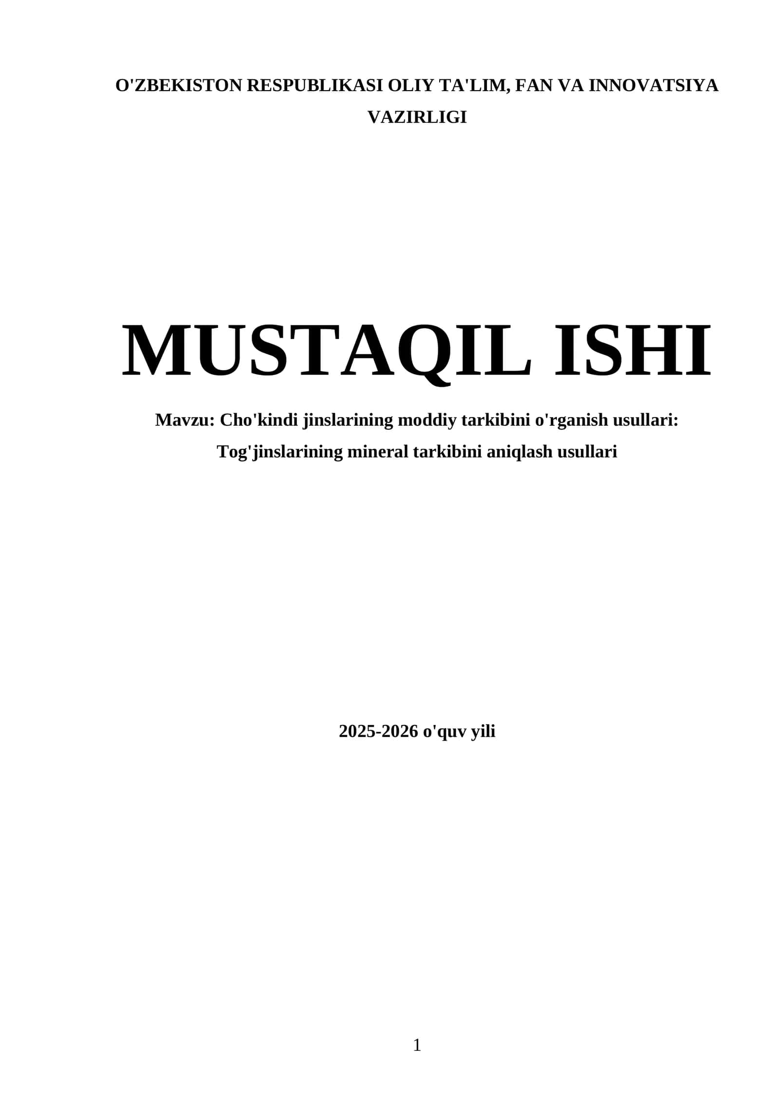 Cho'kindi jinslarining moddiy tarkibini o'rganish usullari: Tog'jinslarining mineral tarkibini aniqlash usullari