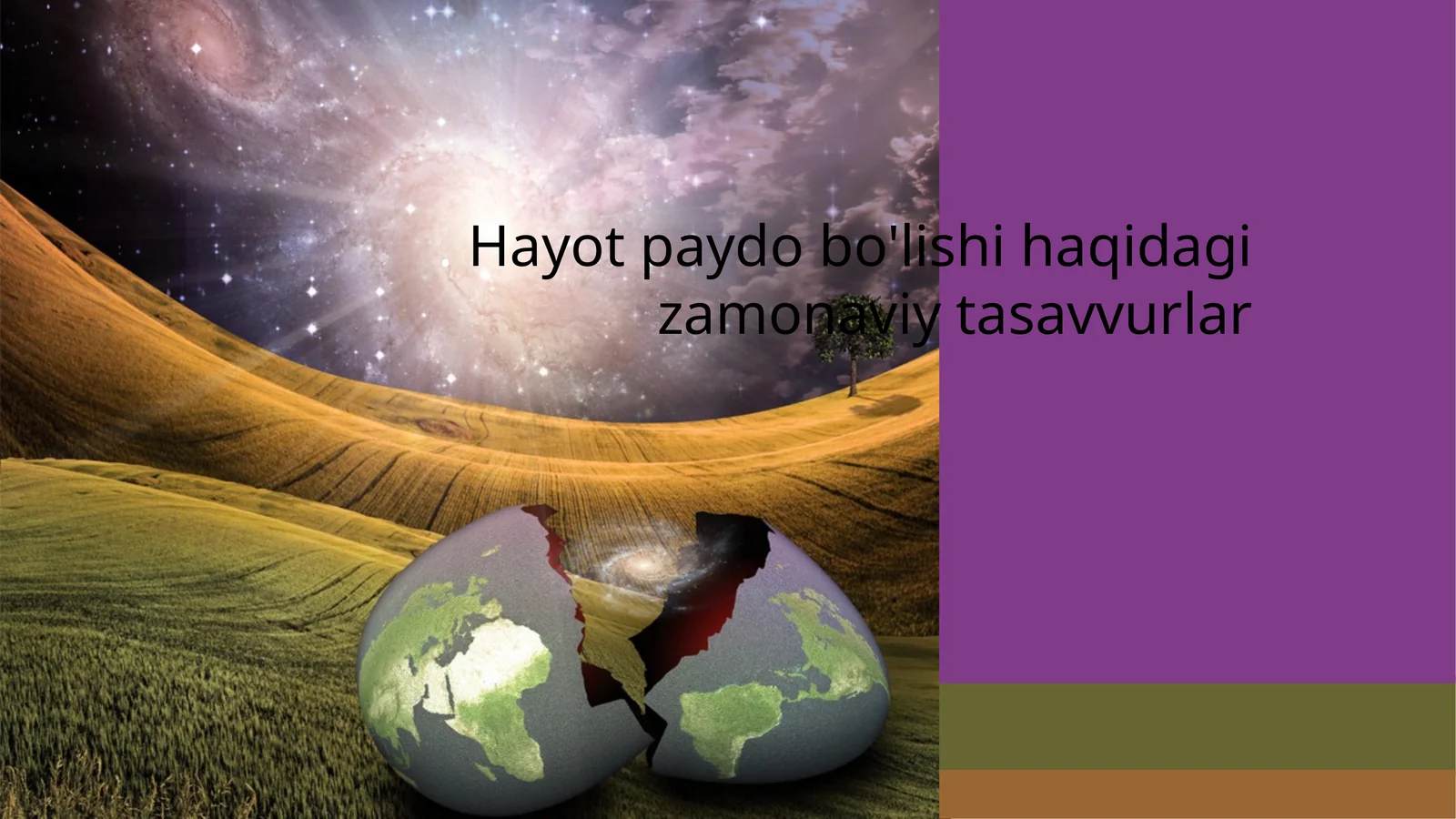 Hayotpaydobo'lishi haqidagi zamonaviy tasavvurlar