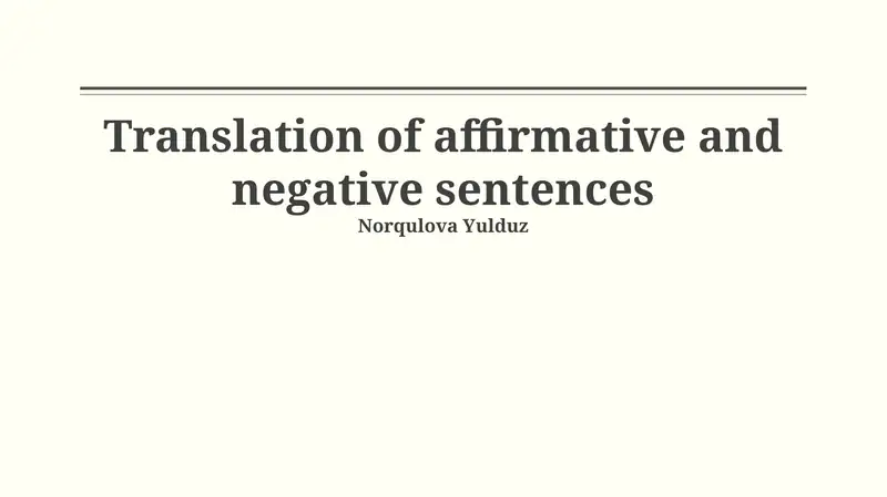 Case Studies in Translation