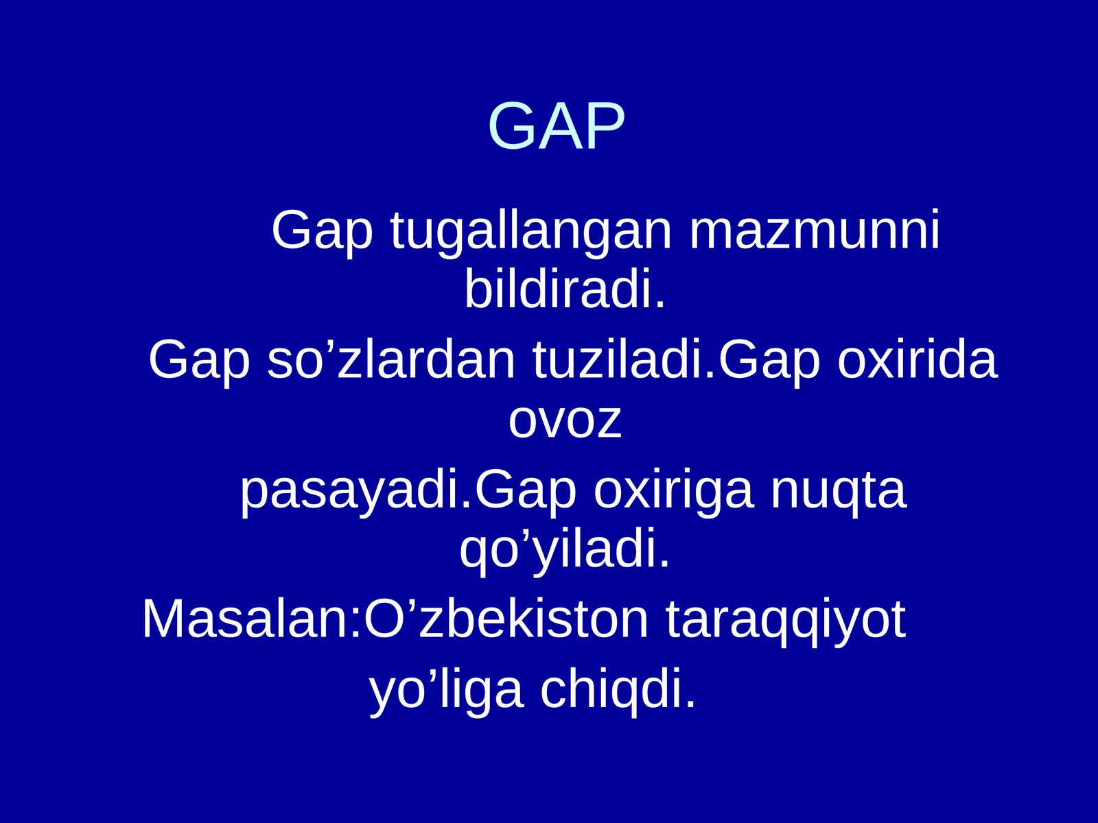 Gap bo`laklari