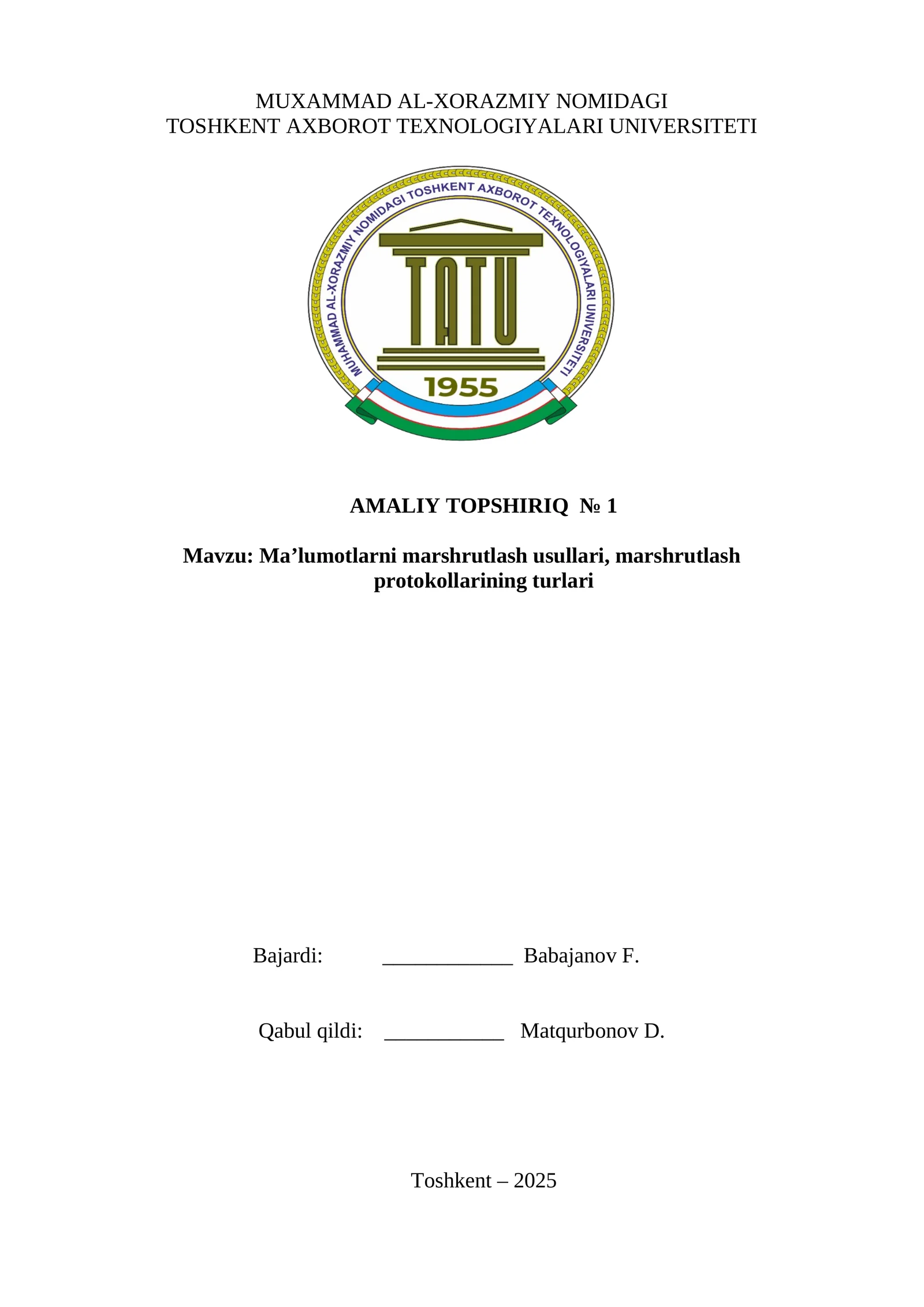 Ma’lumotlarni marshrutlash usullari, marshrutlash protokollarining turlari