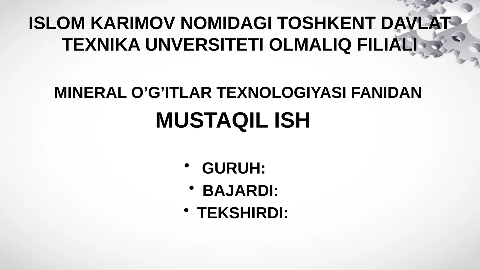Fosforli mineral o’g’itlar ishlab chiqarish texnologiyasi