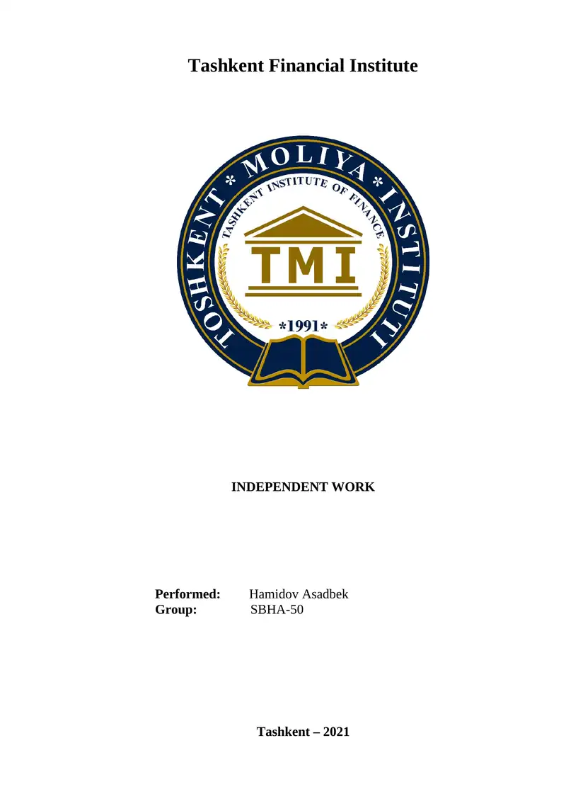 INDEPENDENT WORK