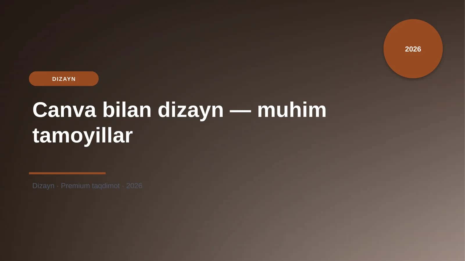 Canva bilan dizayn — muhim tamoyillar