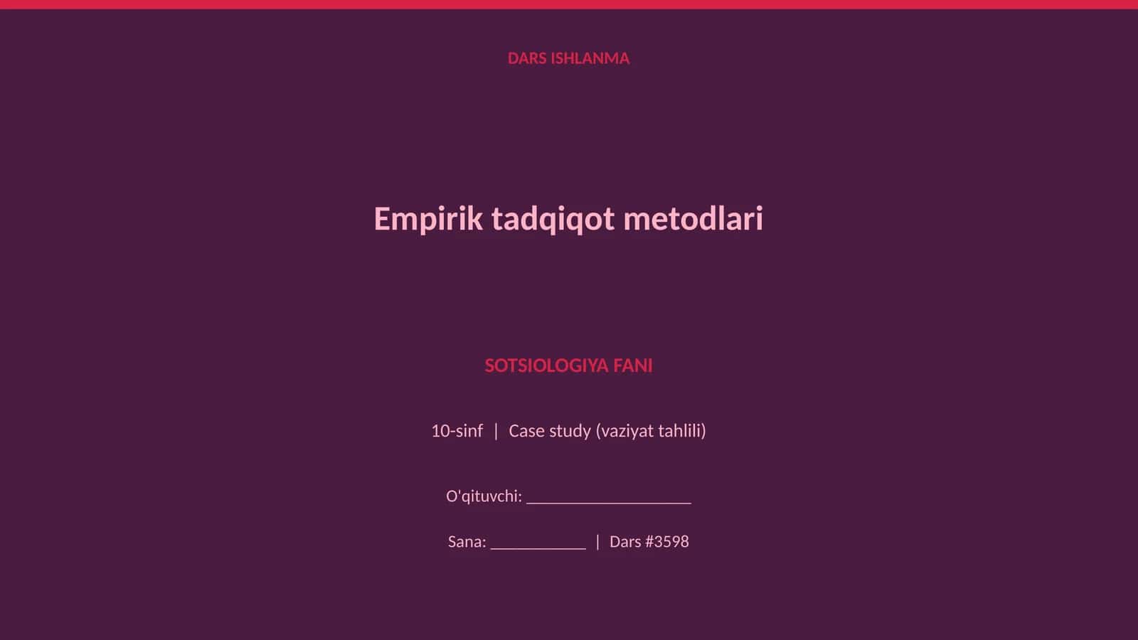 Empirik tadqiqot metodlari