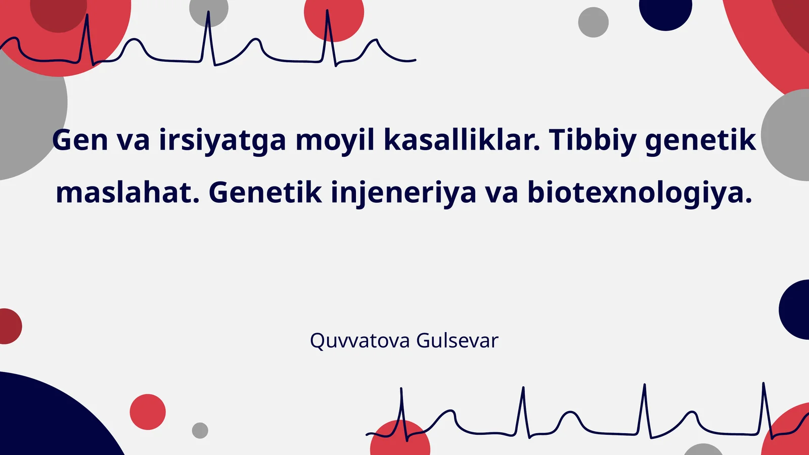 Gen va irsiyatga moyil kasalliklar