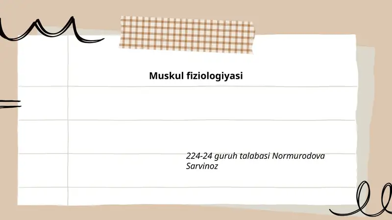 Muskul fiziologiyasi