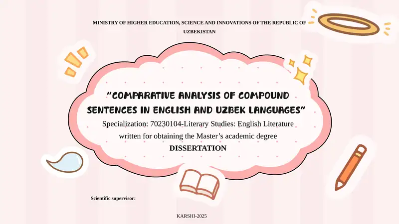COMPARATIVE ANALYSIS OF COMPOUND SENTENCES IN ENGLISH AND UZBEK LANGUAGES