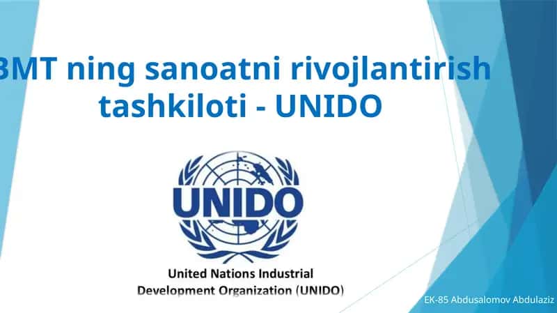 BMT ning sanoatnirivojlantirish tashkiloti- UNIDO