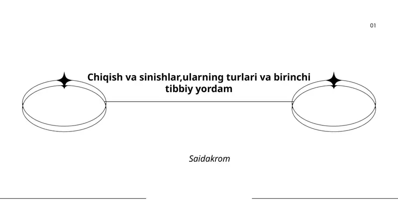 Chiqish va sinishlar,ularning turlari va birinchi tibbiy yordam
