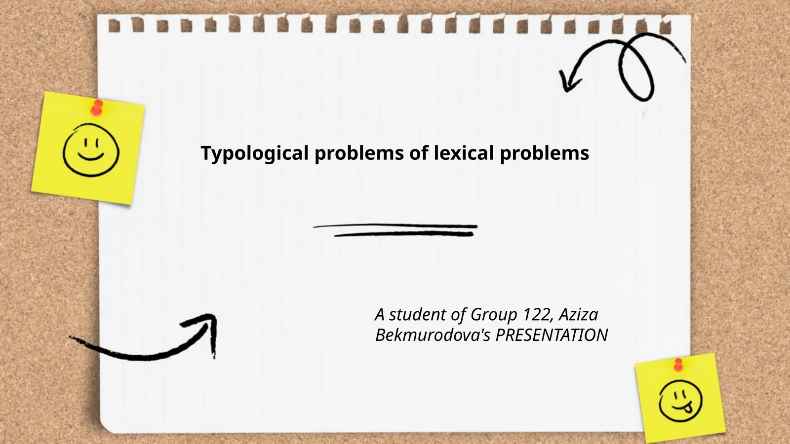 Typological problems of lexical problems