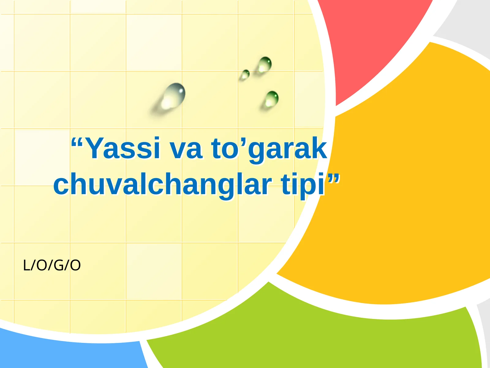 Yassi va to'garak chuvalchanglar tipi