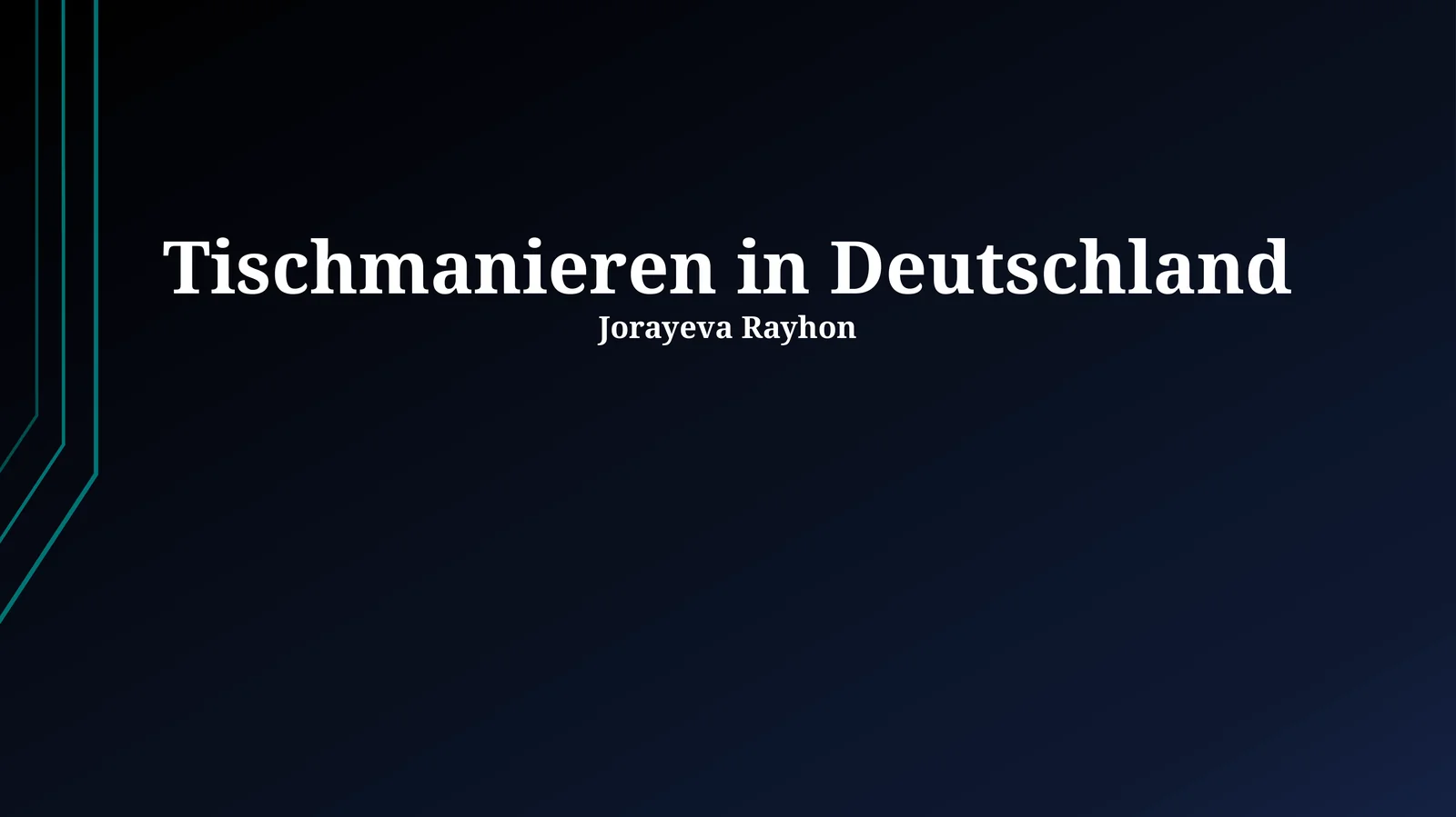 Tischmanieren in Deutschland