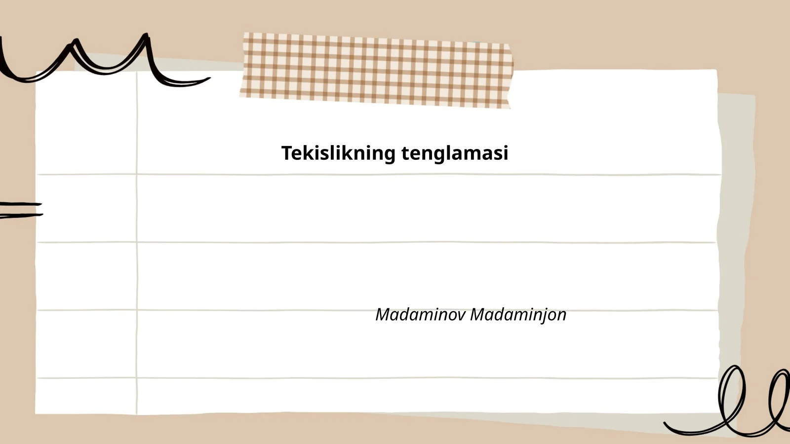 Tekislikning tenglamasi