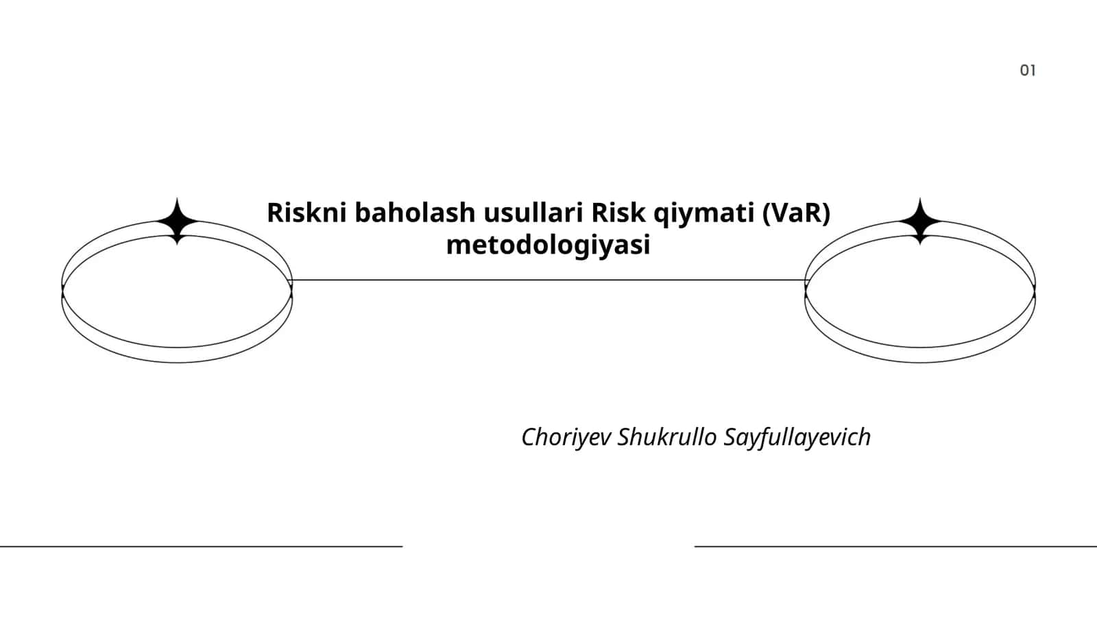 Riskni baholash usullari Risk qiymati (VaR) metodologiyasi