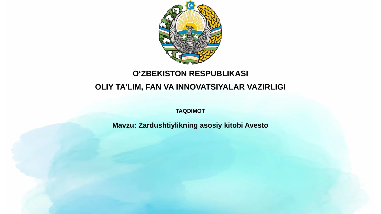 Zardushtiylikning asosiy kitobi Avesto