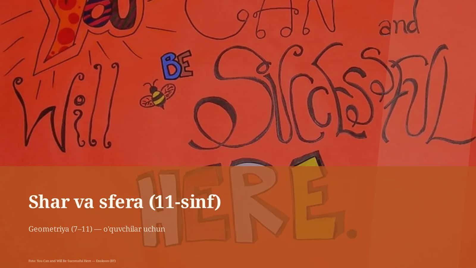 Shar va sfera (11-sinf)