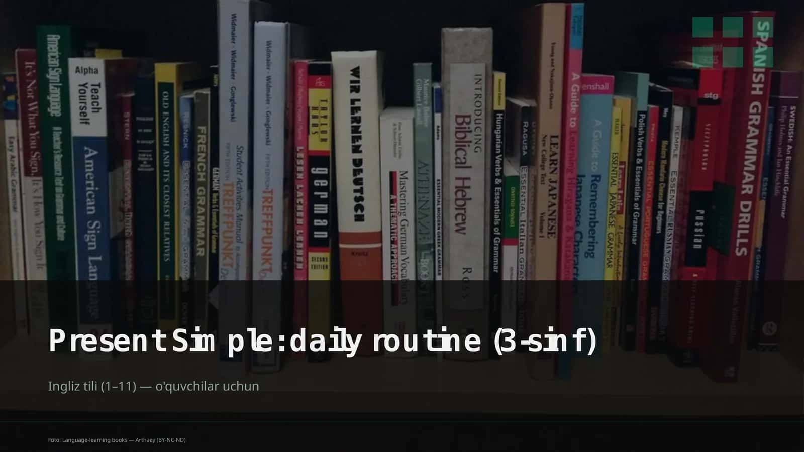 Present Simple: daily routine (3-sinf)