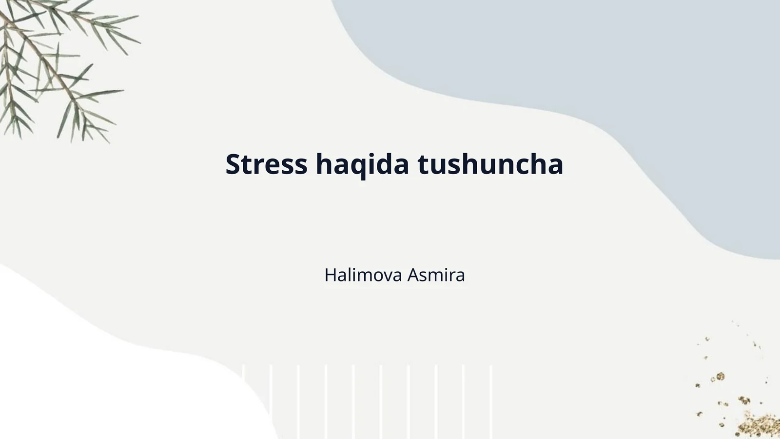 Stress haqida tushuncha