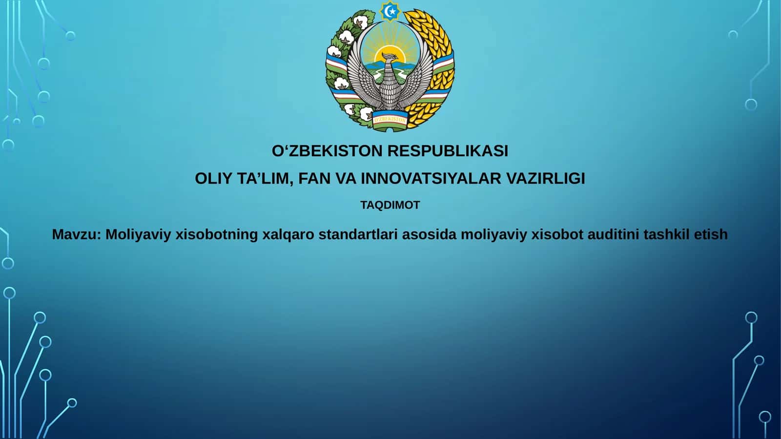 Auditorlik rejasini tuzish va risklarni baholash