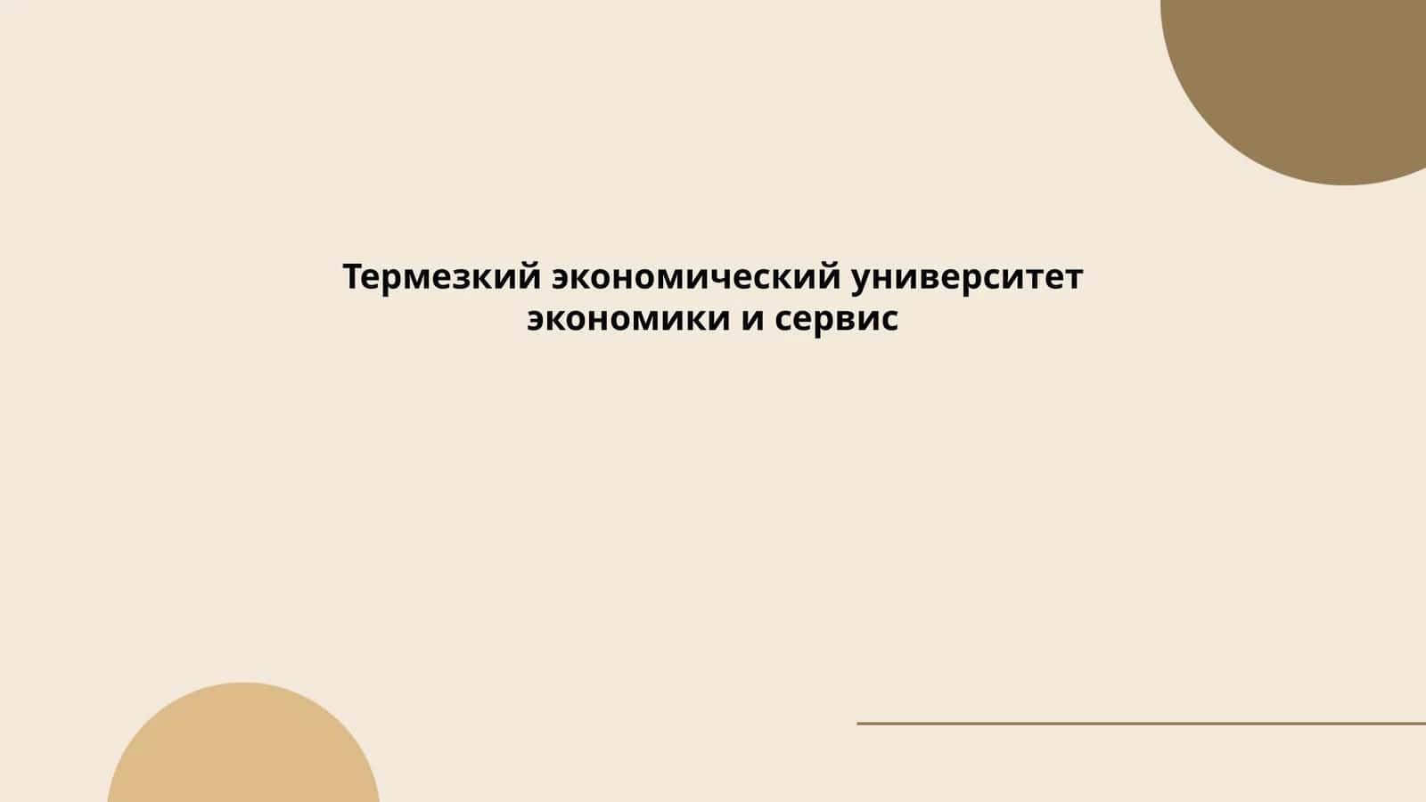 История развития Термезского экономического университета экономики и сервиса