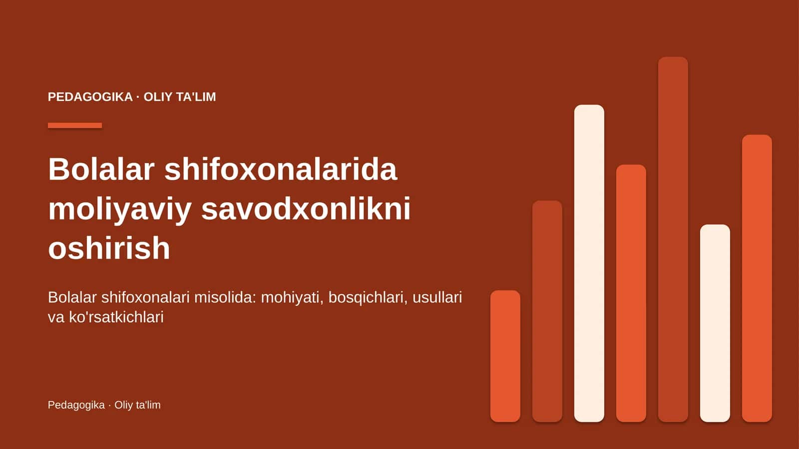bolalar shifoxonalarida moliyaviy savodxonlikni oshirish 4805