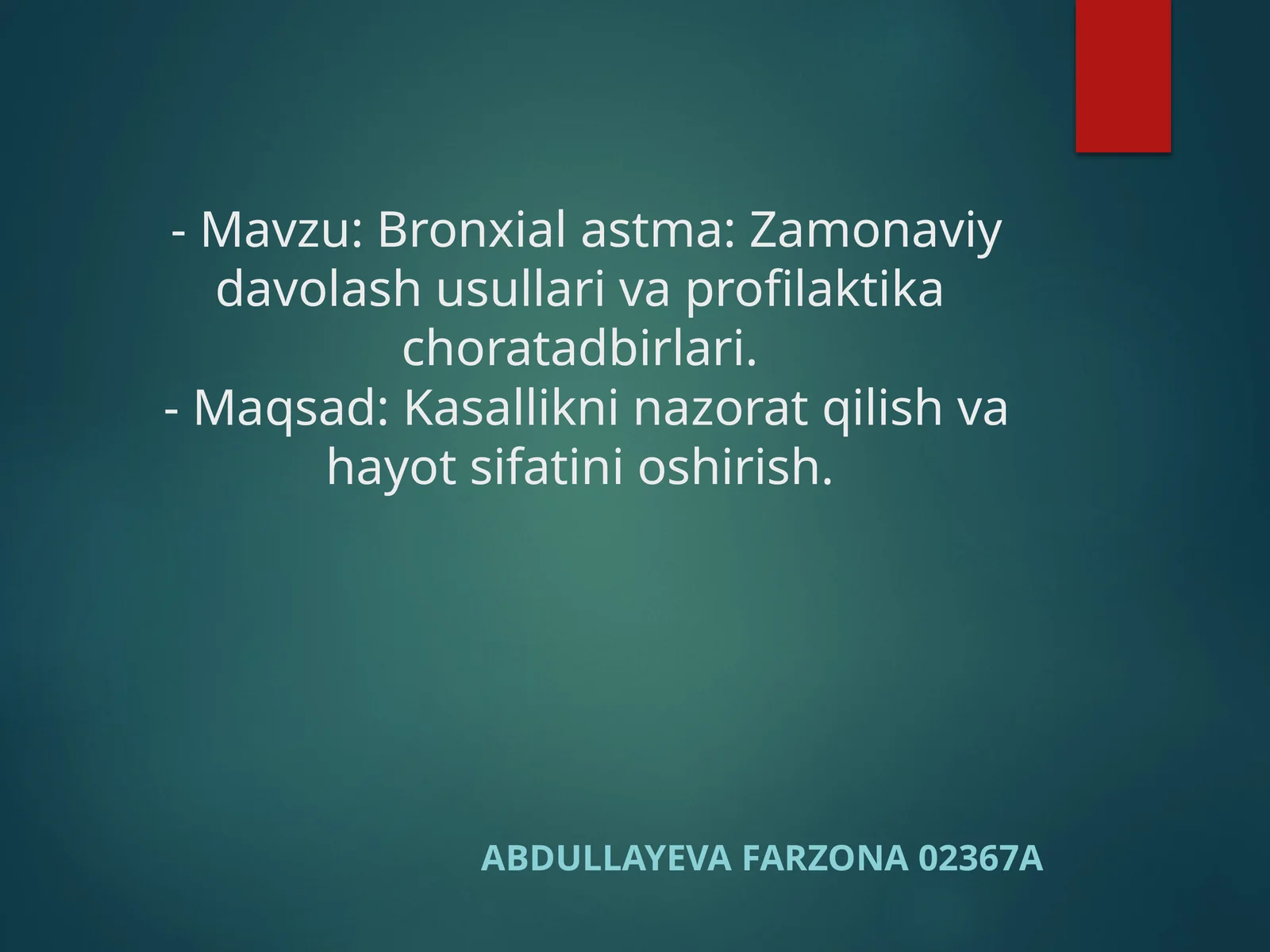 Bronxial astma
