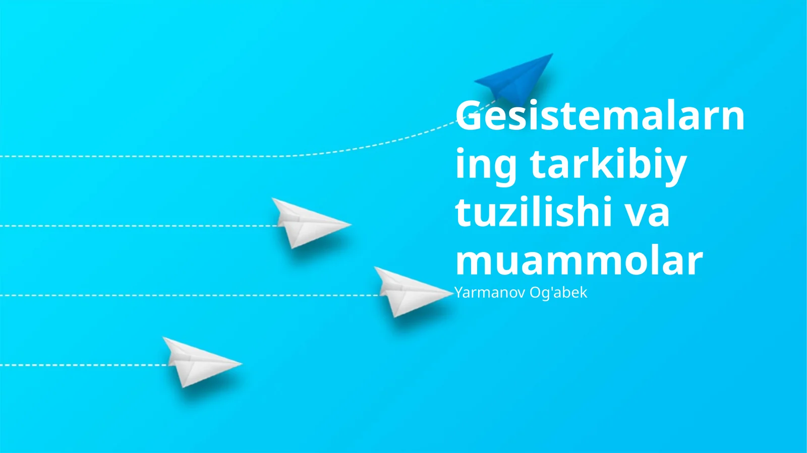 Gesistemalarning tarkibiy tuzilishi va muammolar